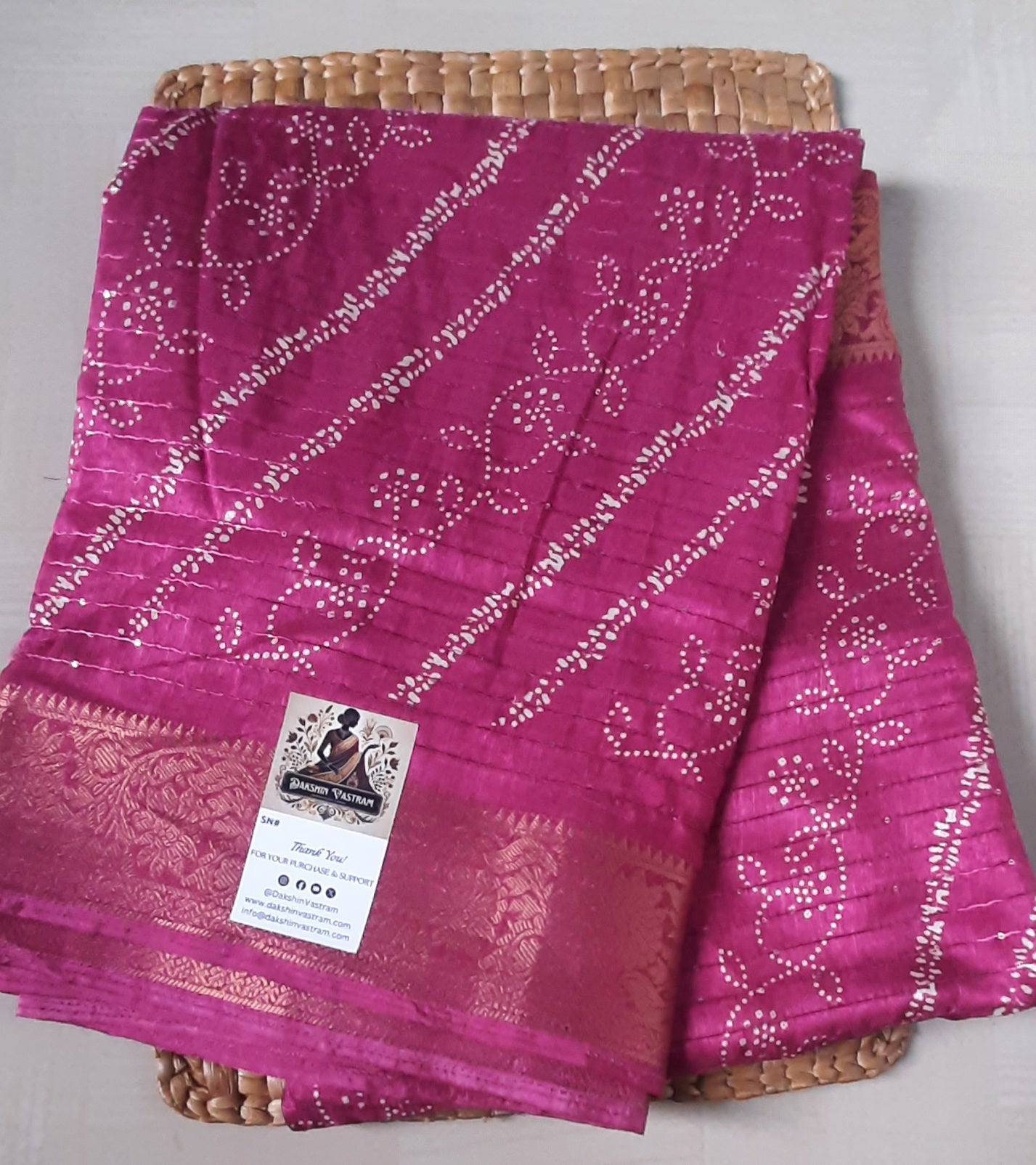 Buy South Indian Saree online – Sequins Silk Saree side view